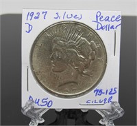 1927 - D Peace Dollar