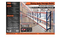 Qty of (6) 39 linear feet Heavy Duty Steel Shelve
