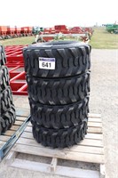 (New) Lot of (4) 12-16.5 Marcher Skid Steer Tires
