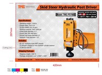 700 ft/lb Hydraulic Post Driver for Skid Steers