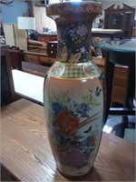 Vase floral and butterfly 24" tall