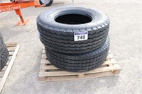 (NEW) LOT OF (2) 385/65R22.5 20 PLY STEER/ALL