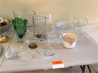 Collection of Glass & Crystal Vases and Serveware
