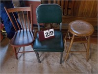 2 Chairs and Stool