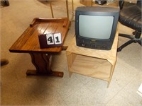 TV with VCR  and Stand