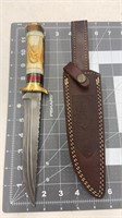 Damascus 12 inch Fixed Blade Knife w/sheath