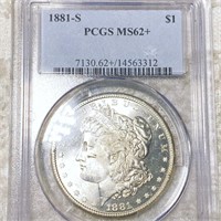1881-S Morgan Silver Dollar PCGS - MS62+