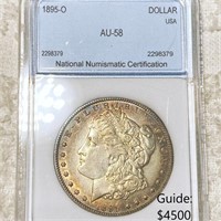 1895-O Morgan Silver Dollar NNC - AU58