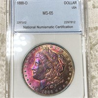1888-O Morgan Silver Dollar NNC - MS65