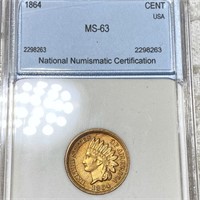 1864 Indian Head Penny NNC - MS63