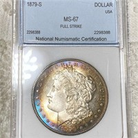 1879-S Morgan Silver Dollar NNC - MS67 FULL STRIKE