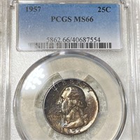 1957 Washington Silver Quarter PCGS - MS66