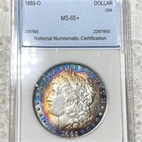1885-O Morgan Silver Dollar NNC - MS65+