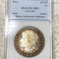 1882-S Morgan Silver Dollar NNC - MS65 OBV DMPL