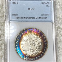 1880-S Morgan Silver Dollar NNC - MS67