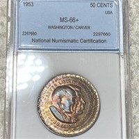 1953 Washington/Carver Half Dollar NNC - MS66+