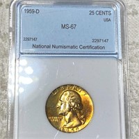 1959-D Washington Silver Quarter NNC - MS67