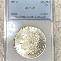 1884-O Morgan Silver Dollar NNC - MS66+ PL