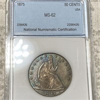 1875 Seated Half Dollar NNC - MS62