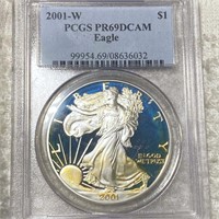 2001-W Silver Eagle PCGS - PR 69 DCAM