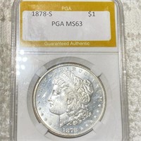 1878-S Morgan Silver Dollar PGA - MS63