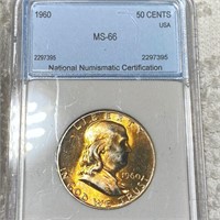 1960 Franklin Half Dollar NNC - MS66
