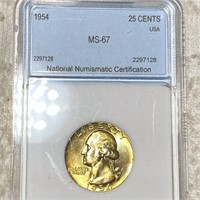 1954 Washington Silver Quarter NNC - MS67