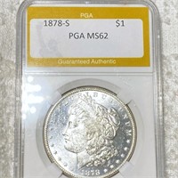 1878-S Morgan Silver Dollar PGA - MS62