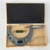 Mitutoyo 3-4” micrometer w/ case Complete Clean