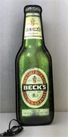 * Beck's lighted Beer bottle  27x9x3