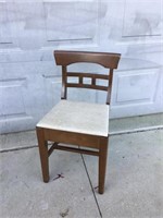 MCM Mid Century Modern Sewing Chair w compartment