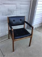 Wood and Vinyl Side Chair