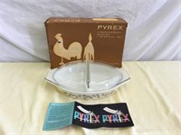 MCM Pyrex Divided Casserole Dish in Box
