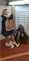 Mary Meyer Mohair bear  country  doll