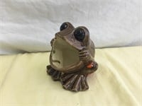 MCM Ceramic Brown Frog Scouring Pad Sponge Holder
