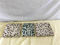 3 MCM Tile over Aluminum Tray Dishes