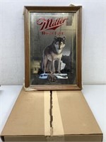 * Wis Miller Wolf bar mirror w/ box  16x23