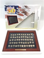 50 State Quarters Collection & Wood Frame Display