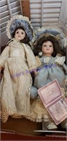 2 porcelain  dolls