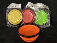 Set of 4 collapsible bowls - new