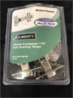 Nickel Plated Liberty Full Overlay Hinge -10