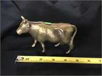 Cast Brass Cow coin bank