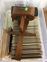 Stereoscope and large selection of cards