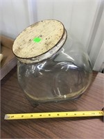 Countertop Glass Canister with wire stand