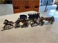 CAST IRON CARRIAGES & TRAIN