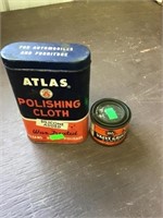 Atlas tin, whiz valve grinding tin