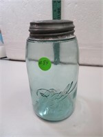 Antique Ball Mason Blue Quart Jar