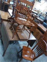 Drop leaf table 4 chairs 4 leaves