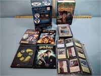 Harry Potter cards, trading card book and DVDs
