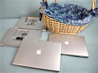 Apple laptop computers (4), no cords - untested